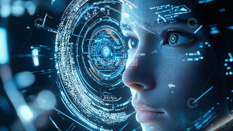 高清大图下载【趣麦麦图】未来科技女性