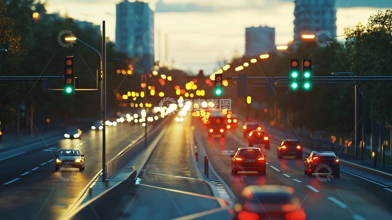 高清大图下载【趣麦麦图】城市夜景街道交通