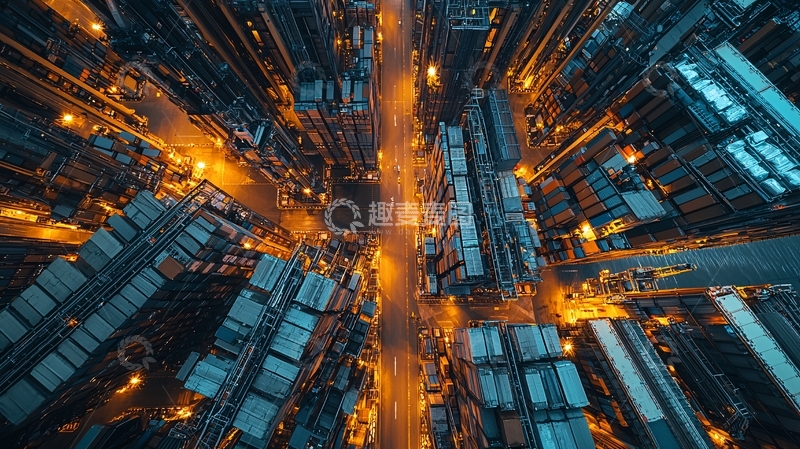 高清大图下载【趣麦麦图】城市夜景鸟瞰