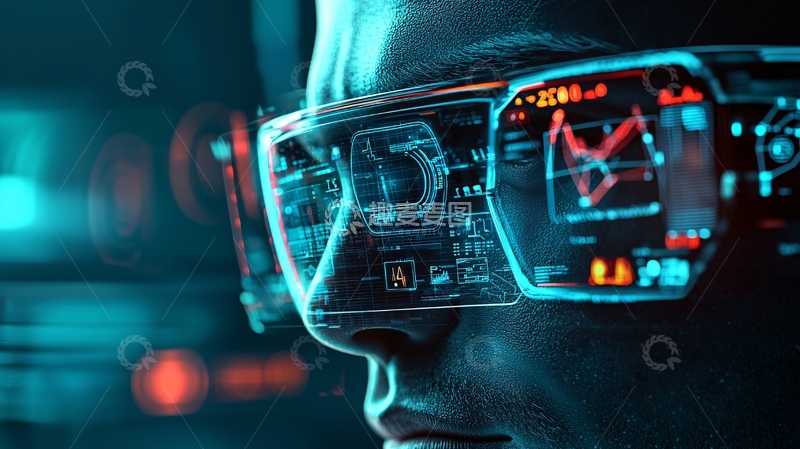 高清大图下载【趣麦麦图】未来科技眼镜