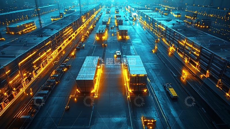 高清大图下载【趣麦麦图】高速公路上的夜间车流