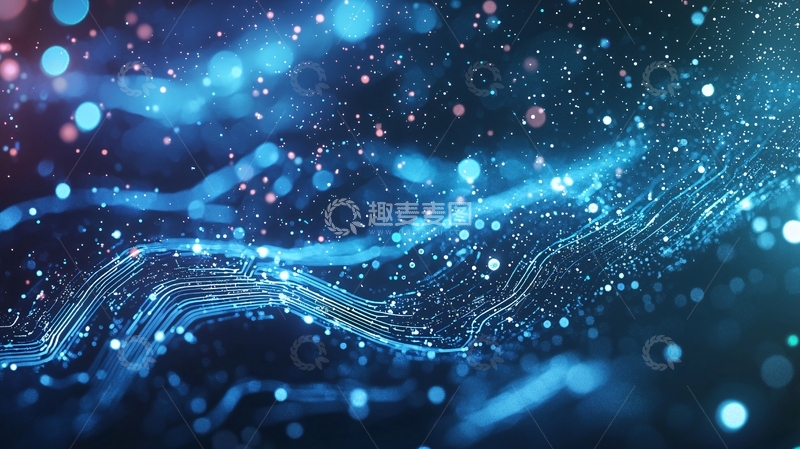 高清大图下载【趣麦麦图】蓝色科技感背景2