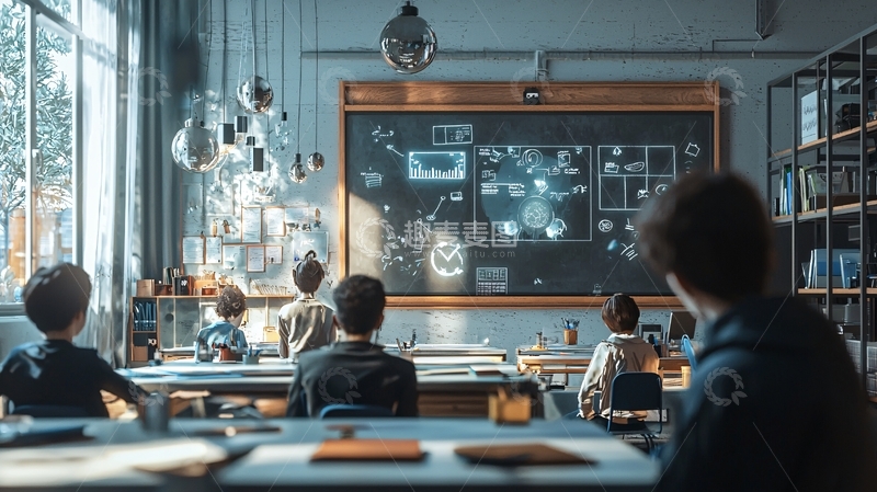 高清大图下载【趣麦麦图】未来教室