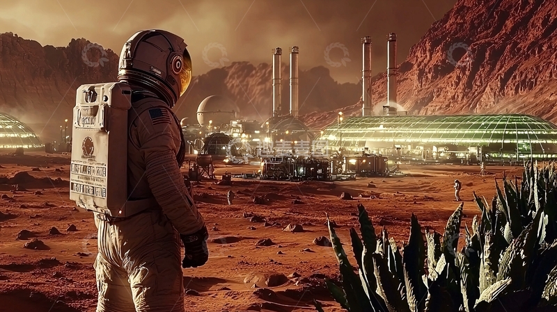 高清大图下载【趣麦麦图】火星生活场景