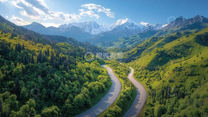 高清大图下载【趣麦麦图】蜿蜒山路