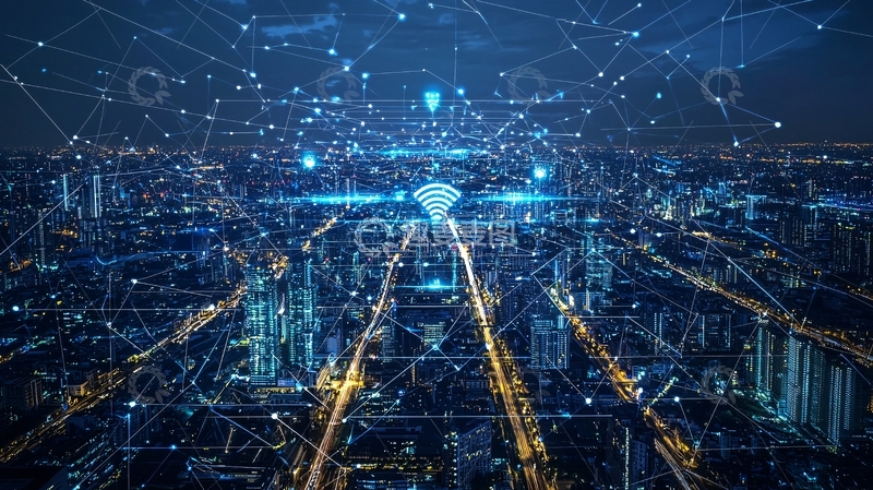 高清大图下载【趣麦麦图】夜幕下的智能城市