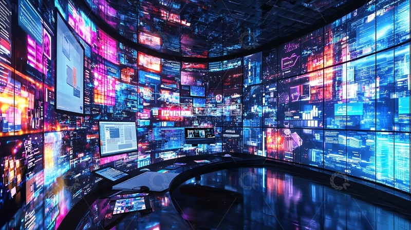 高清大图下载【趣麦麦图】环绕式屏幕显示数据信息