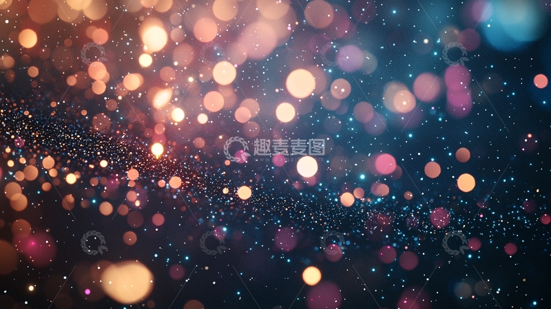 高清大图下载【趣麦麦图】梦幻多彩光斑背景