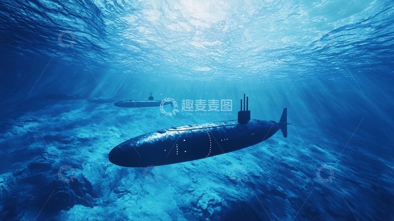 高清大图下载【趣麦麦图】深海潜艇高清图片