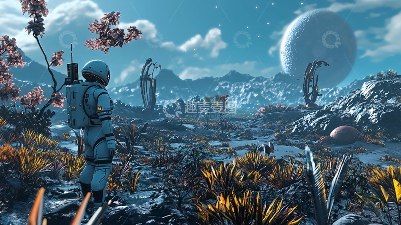 高清大图下载【趣麦麦图】科幻星球探险场景
