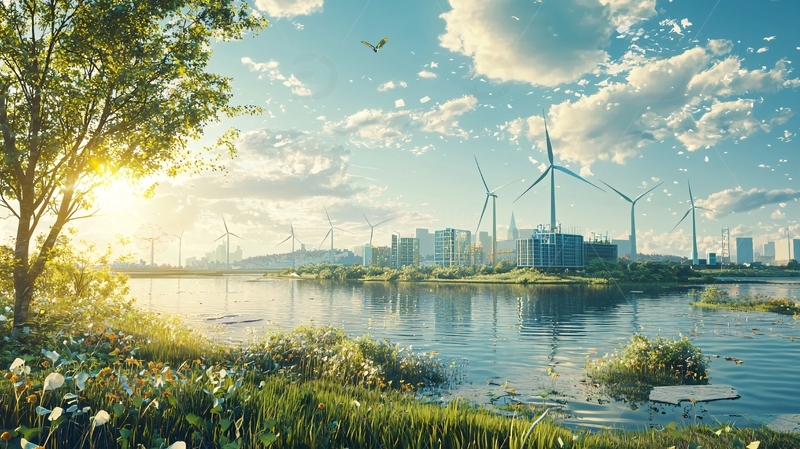 高清大图下载【趣麦麦图】绿色环保城市