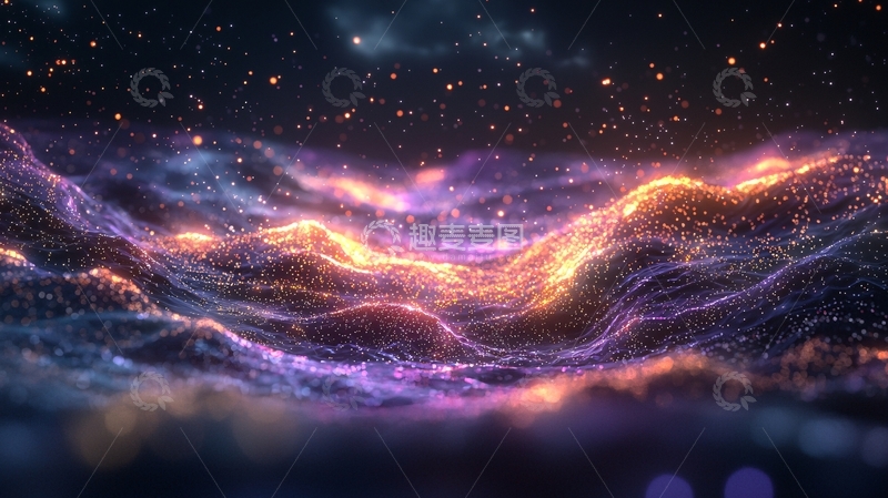 高清大图下载【趣麦麦图】梦幻星河粒子流