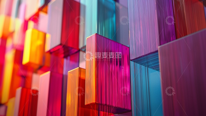 高清大图下载【趣麦麦图】彩色玻璃块