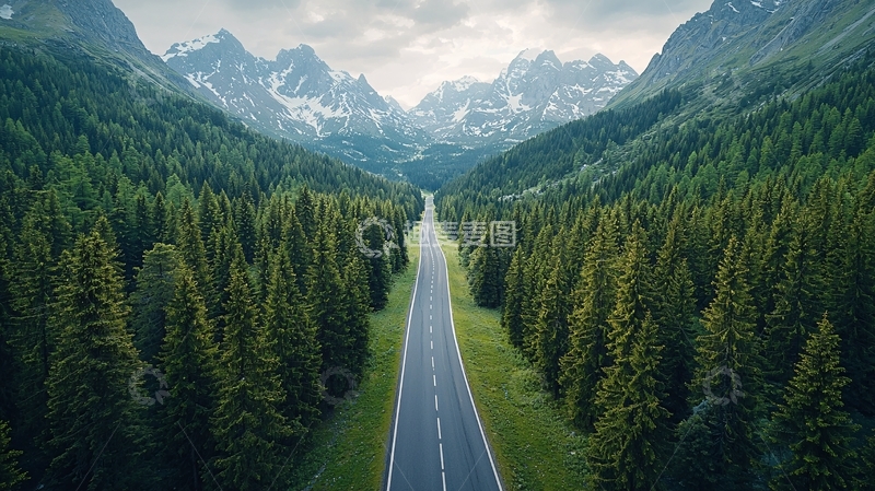 高清大图下载【趣麦麦图】山间公路风景