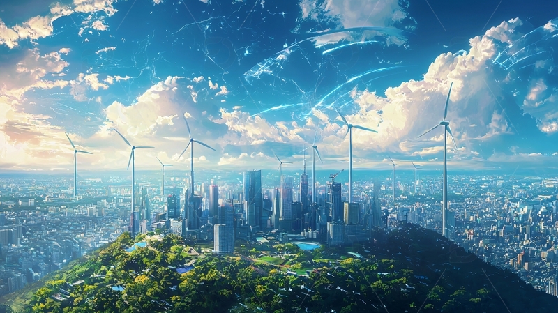 高清大图下载【趣麦麦图】绿色环保城市