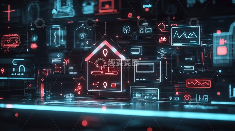 高清大图下载【趣麦麦图】智能家居系统图