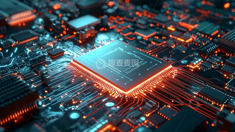 高清大图下载【趣麦麦图】高清电路板芯片特写