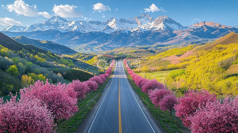 高清大图下载【趣麦麦图】风景如画的山路