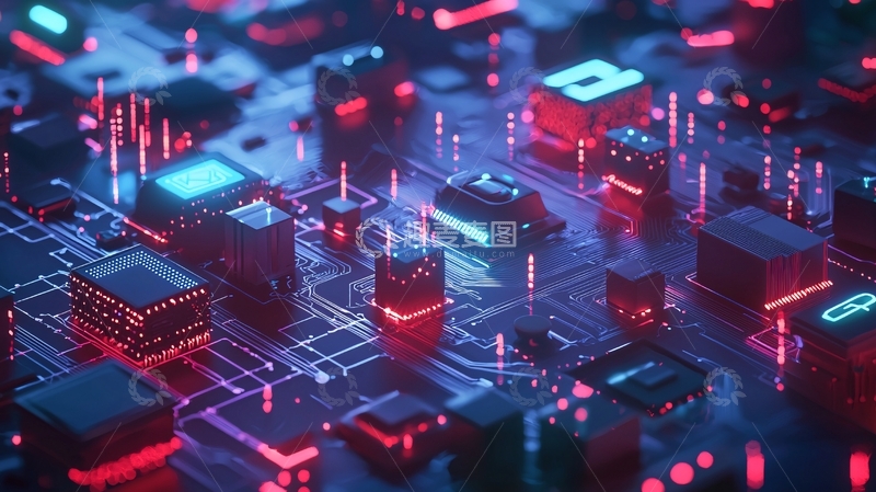 高清大图下载【趣麦麦图】科技感电路板
