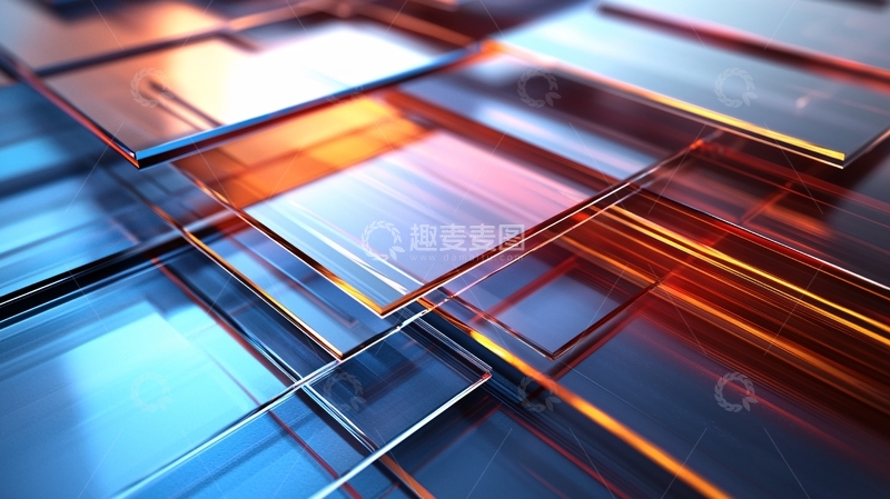 高清大图下载【趣麦麦图】光滑透明彩色方块