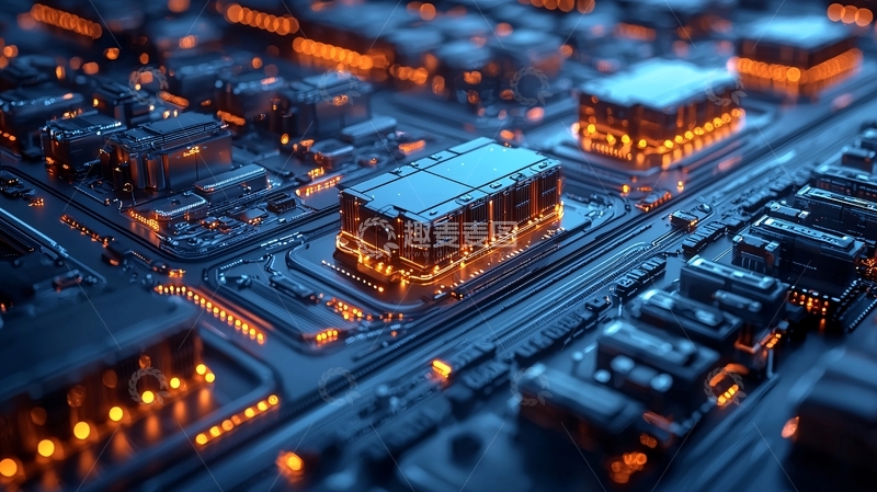 高清大图下载【趣麦麦图】未来科技感电路板特写