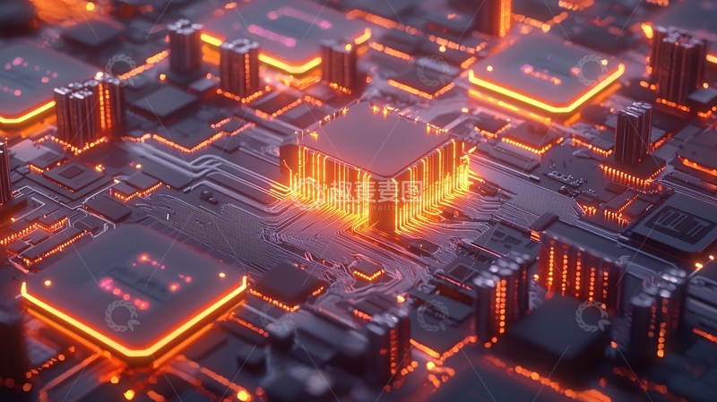 高清大图下载【趣麦麦图】光亮电路板