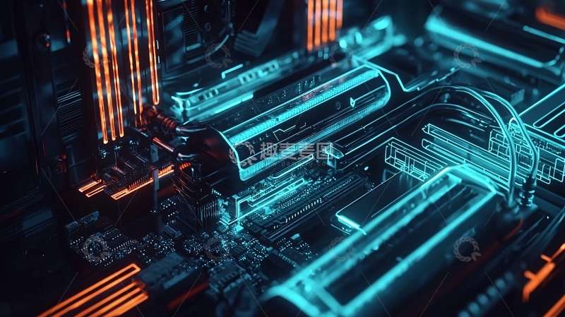 高清大图下载【趣麦麦图】科技感十足的电脑主板