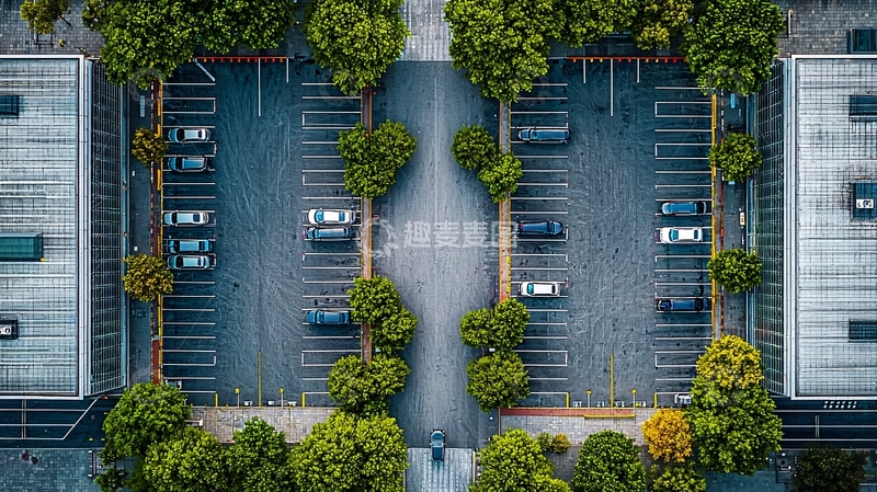 高清大图下载【趣麦麦图】停车场鸟瞰