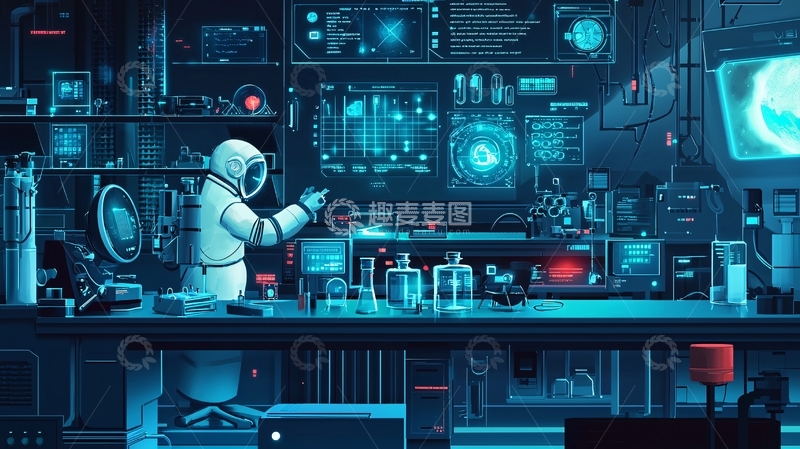 高清大图下载【趣麦麦图】未来科技实验室