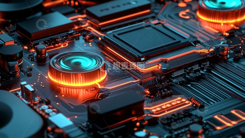 高清大图下载【趣麦麦图】科技感电路板特写