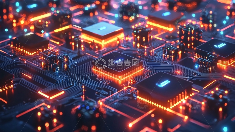 高清大图下载【趣麦麦图】科技感十足的电路板