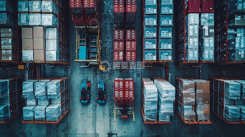 高清大图下载【趣麦麦图】仓库顶部鸟瞰图