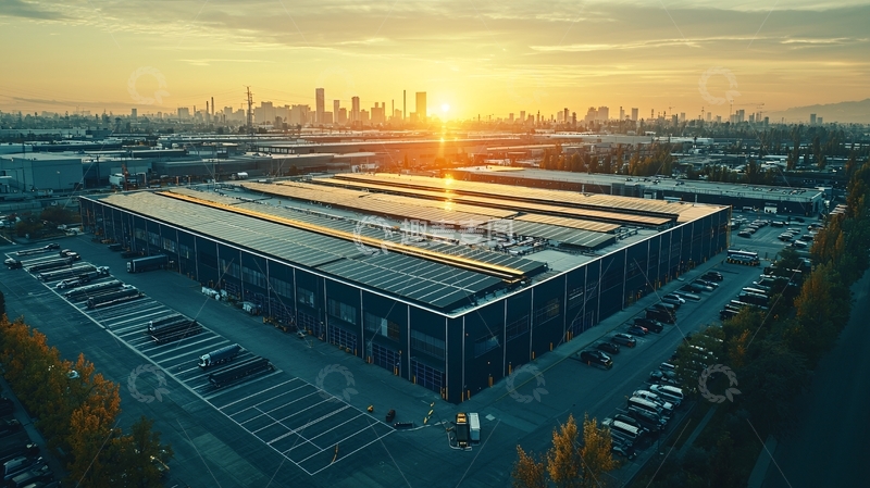 高清大图下载【趣麦麦图】大型建筑前的停车场