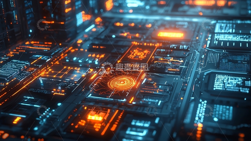 高清大图下载【趣麦麦图】未来科技感电路板