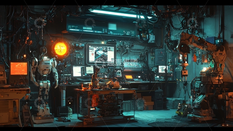 高清大图下载【趣麦麦图】暗黑科技实验室