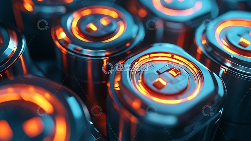 高清大图下载【趣麦麦图】金属质感电池特写