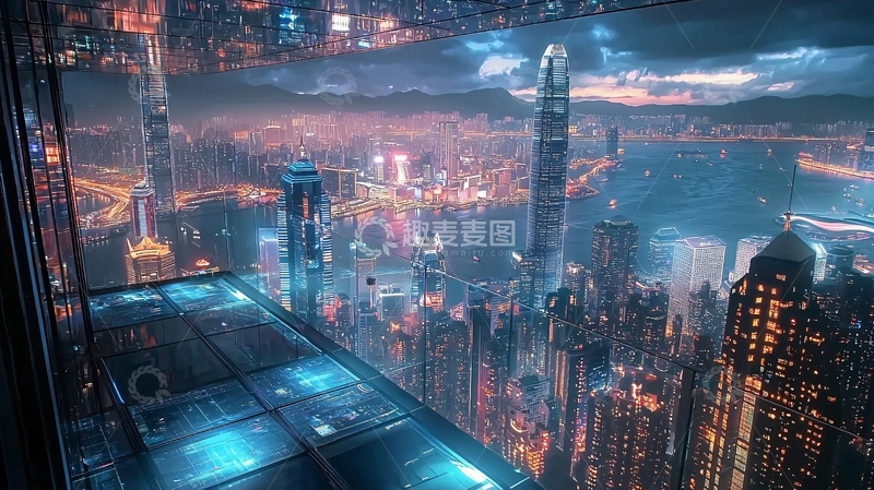 高清大图下载【趣麦麦图】未来都市夜景121