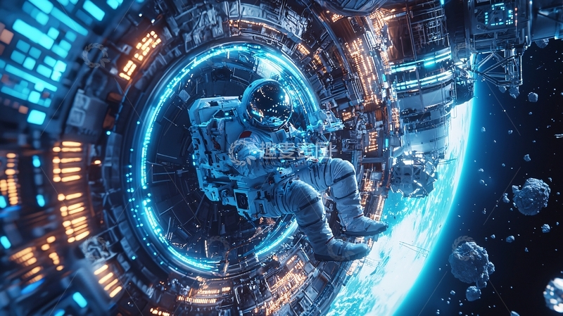 高清大图下载【趣麦麦图】太空宇航员