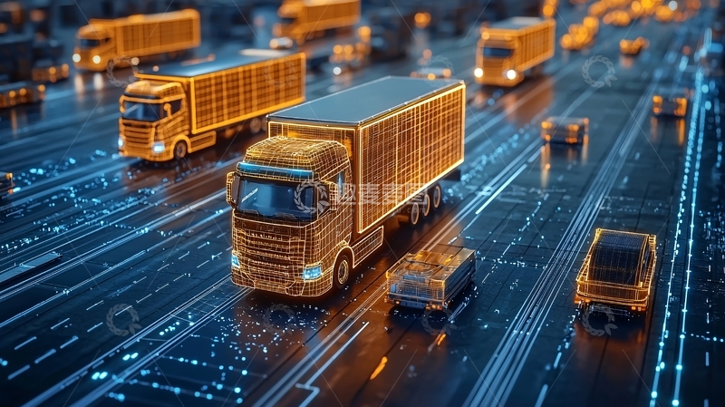 高清大图下载【趣麦麦图】智能物流运输车辆