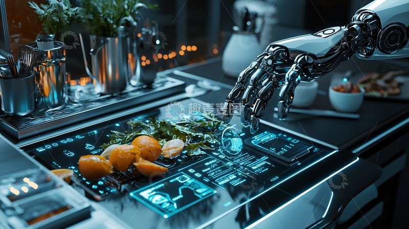 高清大图下载【趣麦麦图】机器人厨师