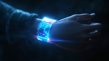 科幻风格蓝色腕带