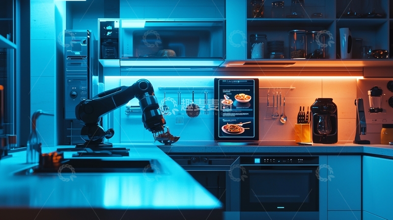 高清大图下载【趣麦麦图】智能厨房机器人