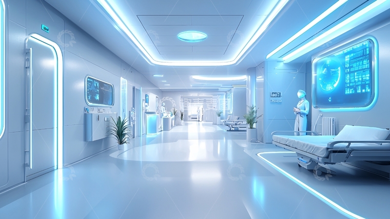 高清大图下载【趣麦麦图】未来医院走廊2
