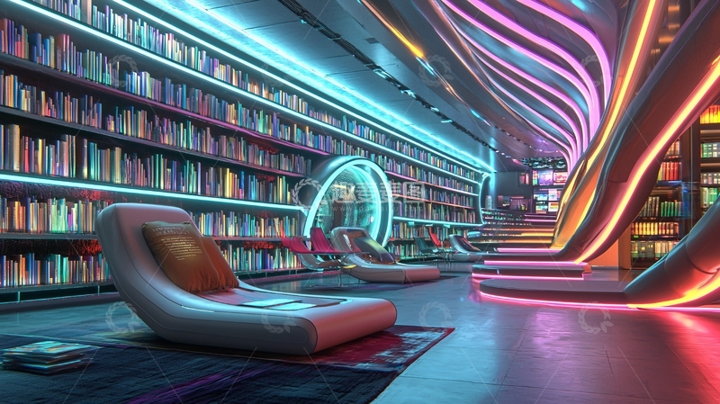 高清大图下载【趣麦麦图】未来图书馆