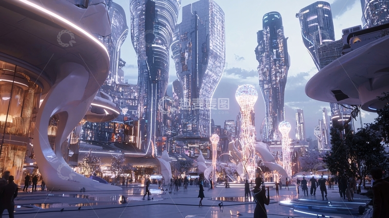 高清大图下载【趣麦麦图】未来都市夜景125