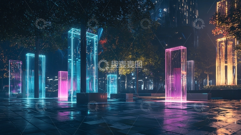 高清大图下载【趣麦麦图】未来都市夜景126