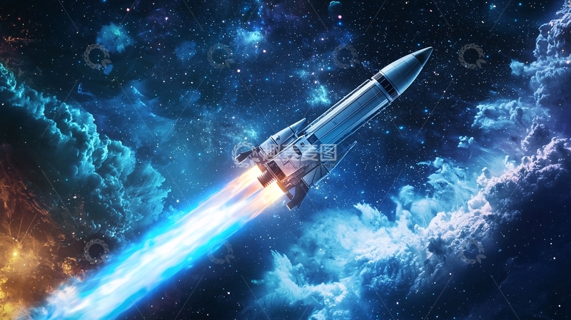 高清大图下载【趣麦麦图】宇宙飞船发射升空