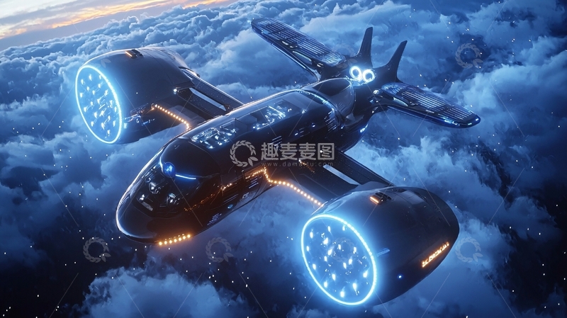 高清大图下载【趣麦麦图】未来飞机
