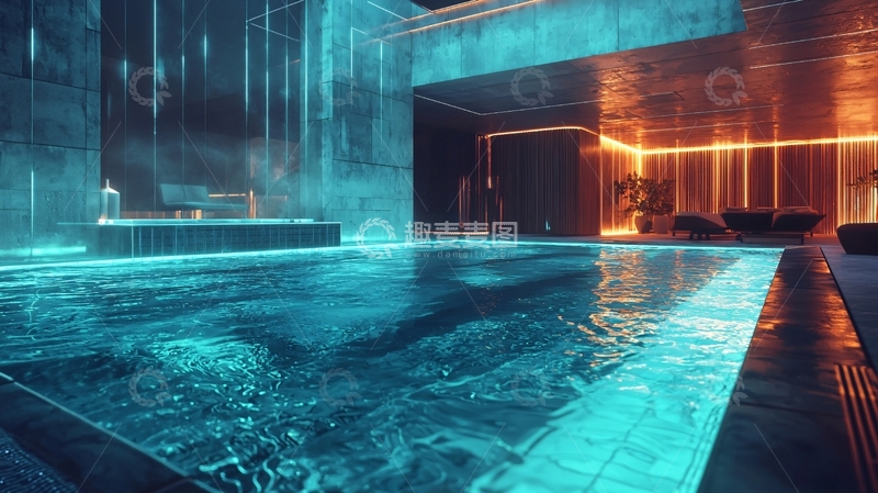 高清大图下载【趣麦麦图】室内游泳池