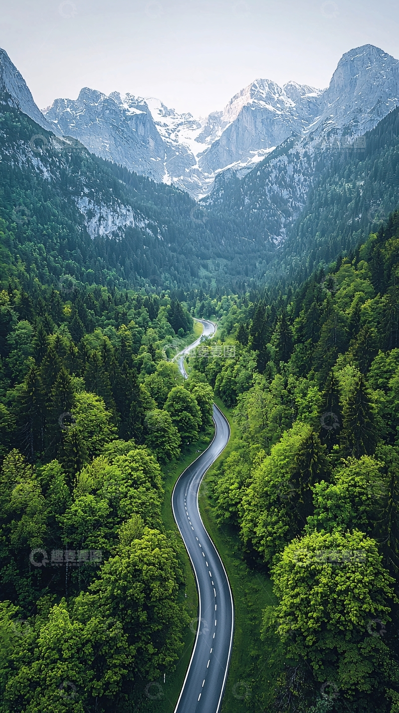 高清大图下载【趣麦麦图】蜿蜒山路